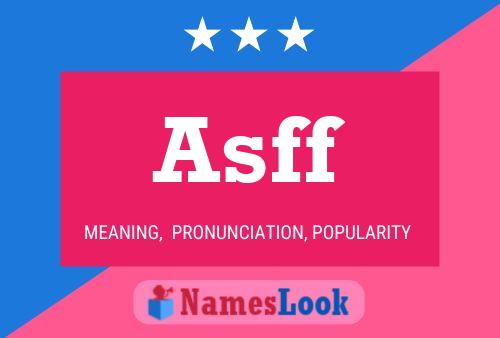 Постер имени Asff