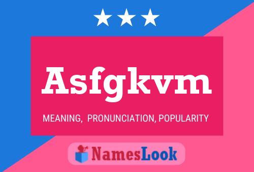 Постер имени Asfgkvm