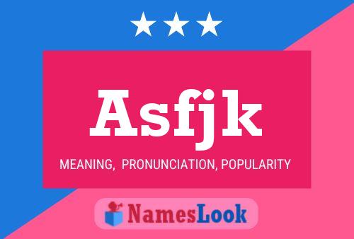 Постер имени Asfjk