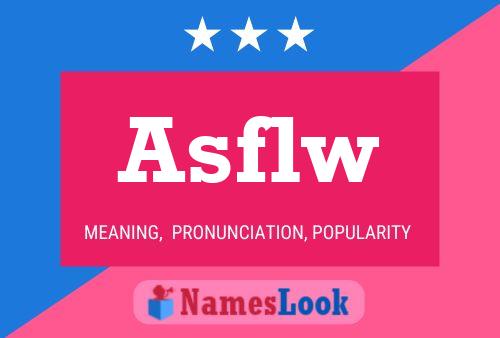 Постер имени Asflw