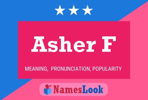 Постер имени Asher F