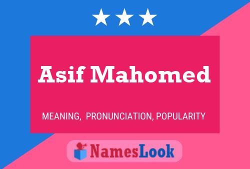 Постер имени Asif Mahomed