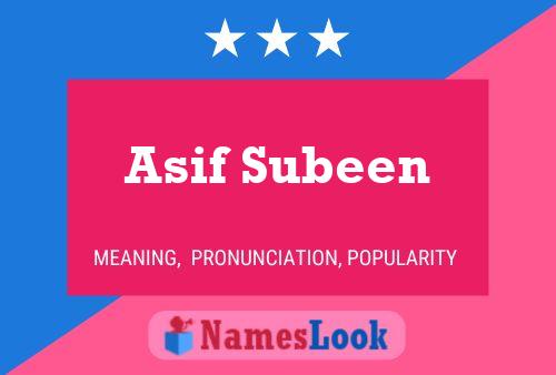 Постер имени Asif Subeen