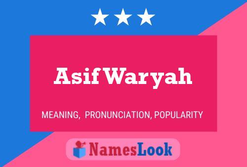 Постер имени Asif Waryah