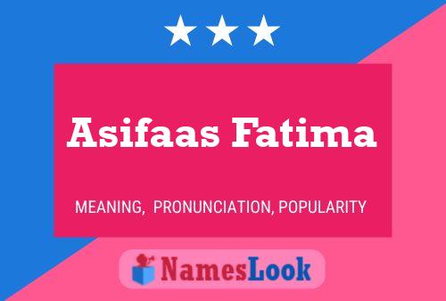 Постер имени Asifaas Fatima