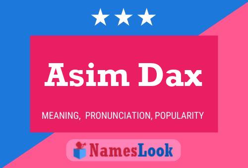 Постер имени Asim Dax