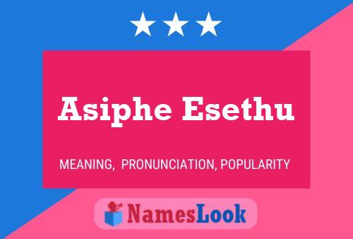 Постер имени Asiphe Esethu