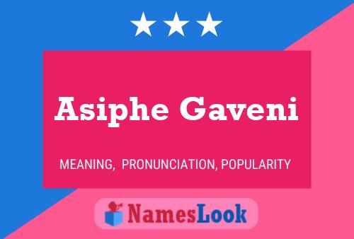 Постер имени Asiphe Gaveni