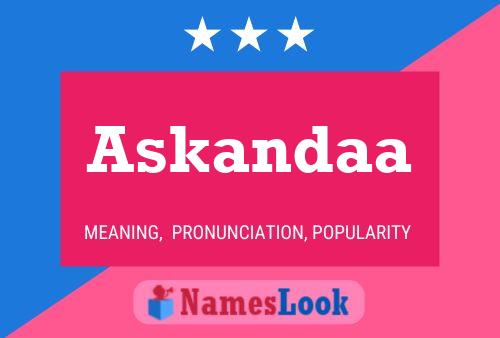 Постер имени Askandaa