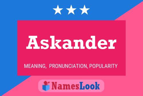 Постер имени Askander