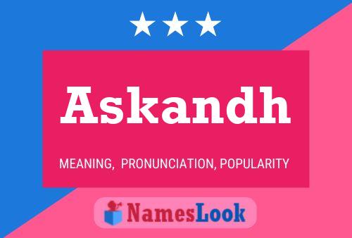 Постер имени Askandh