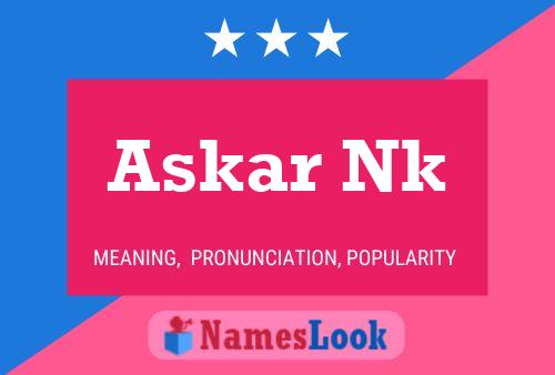 Постер имени Askar Nk