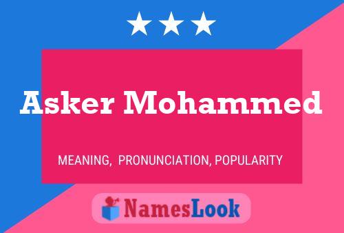 Постер имени Asker Mohammed