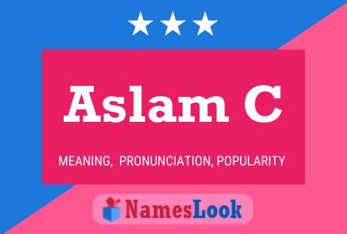 Постер имени Aslam C