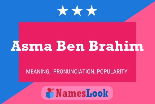 Постер имени Asma Ben Brahim