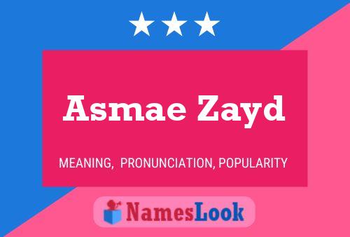 Постер имени Asmae Zayd