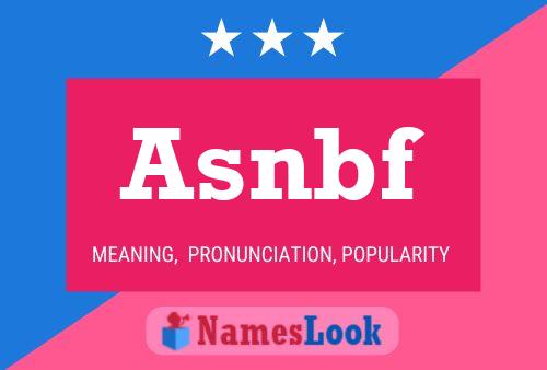 Постер имени Asnbf