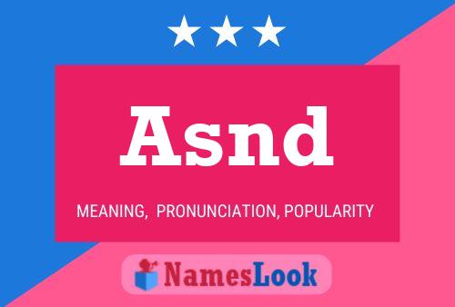 Постер имени Asnd