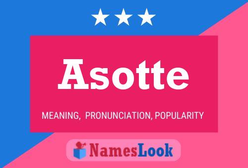 Постер имени Asotte