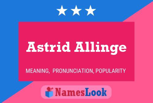 Постер имени Astrid Allinge