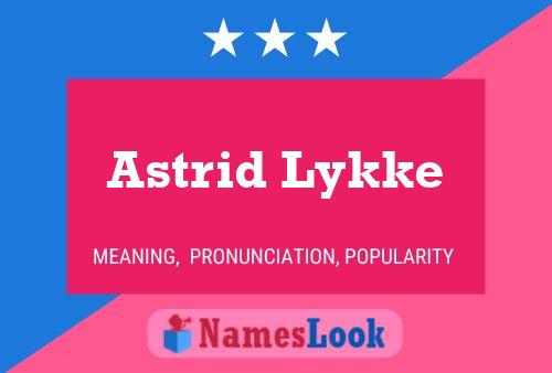 Постер имени Astrid Lykke