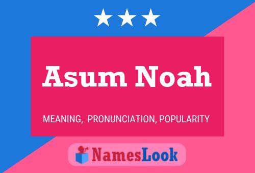 Постер имени Asum Noah