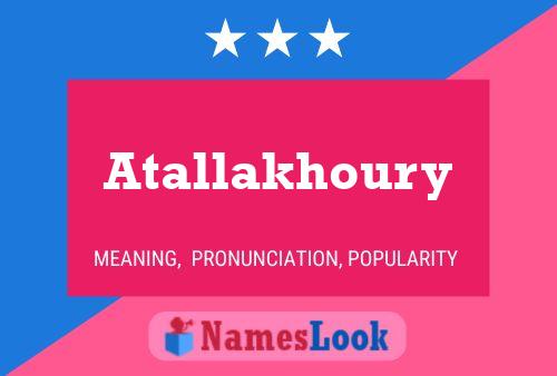 Постер имени Atallakhoury