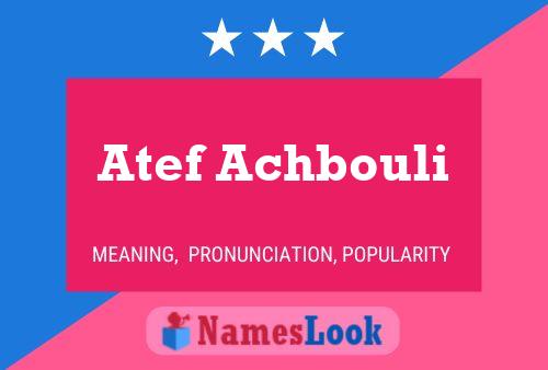 Постер имени Atef Achbouli