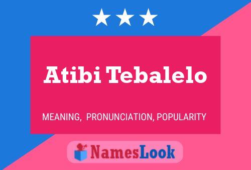 Постер имени Atibi Tebalelo