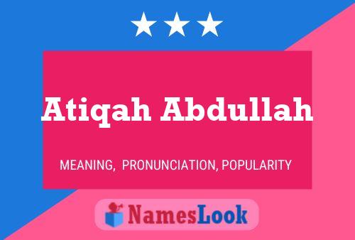 Постер имени Atiqah Abdullah