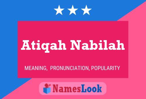 Постер имени Atiqah Nabilah