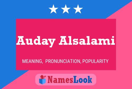 Постер имени Auday Alsalami