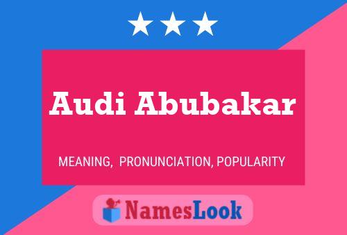 Постер имени Audi Abubakar