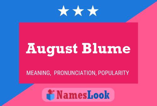 Постер имени August Blume