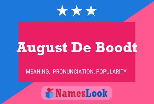 Постер имени August De Boodt