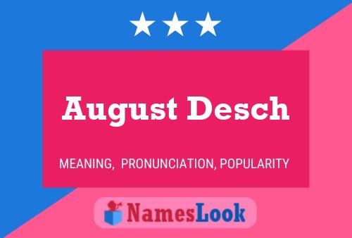 Постер имени August Desch