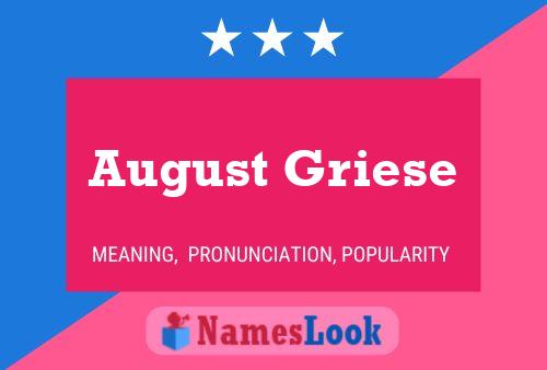 Постер имени August Griese