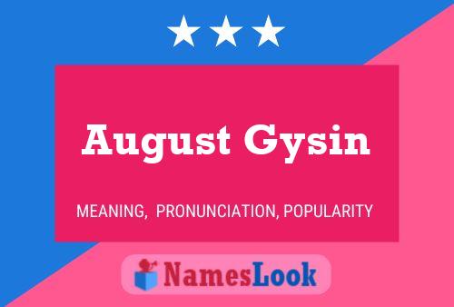 Постер имени August Gysin