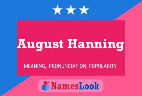 Постер имени August Hanning