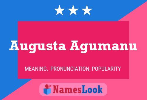 Постер имени Augusta Agumanu