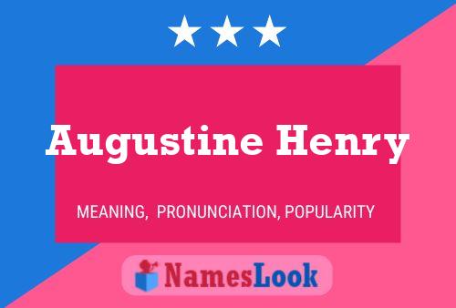 Постер имени Augustine Henry