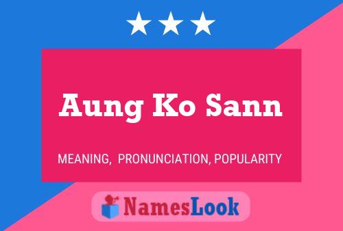 Постер имени Aung Ko Sann