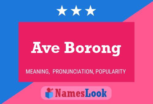 Постер имени Ave Borong