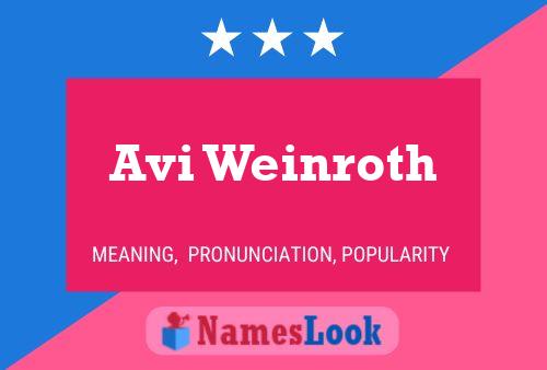 Постер имени Avi Weinroth