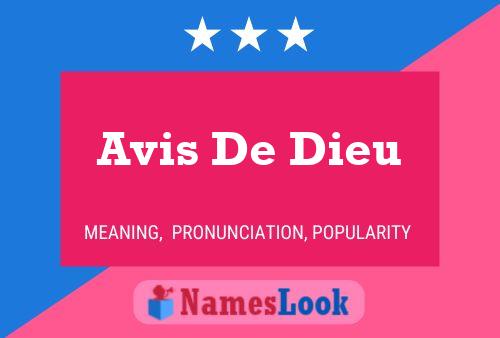 Постер имени Avis De Dieu