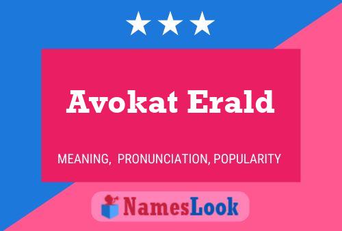 Постер имени Avokat Erald