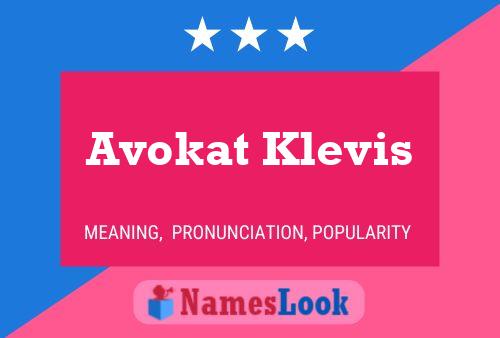 Постер имени Avokat Klevis