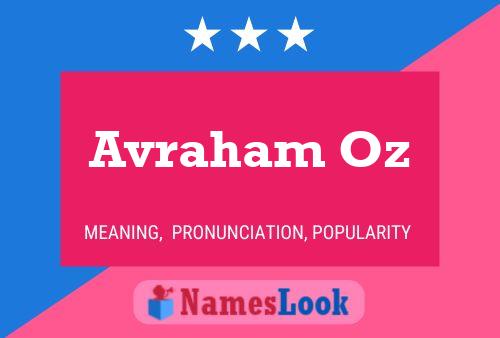 Постер имени Avraham Oz