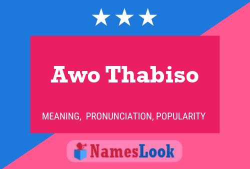 Постер имени Awo Thabiso