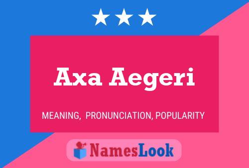 Постер имени Axa Aegeri